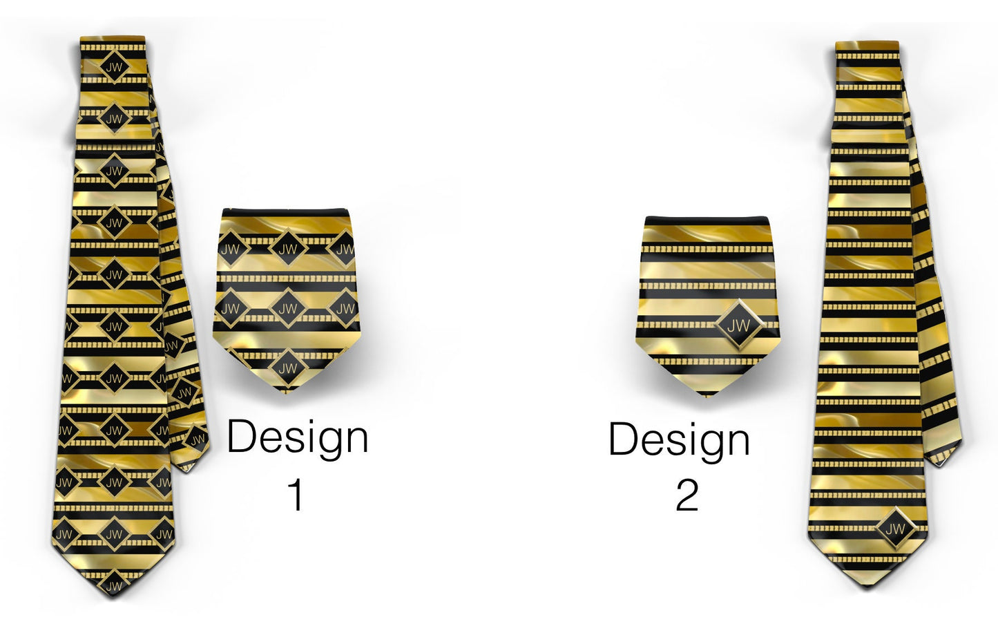 JW theme Neckties “Gold Stripes” JW.ORG neckties. Gift jw gifts