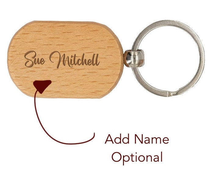JW NO Blood wood keychain oval