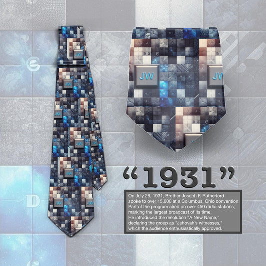 JW Neckties "jw.org" standard size 58” custom jw.org neckties. Gift Pioneer School. “1931”