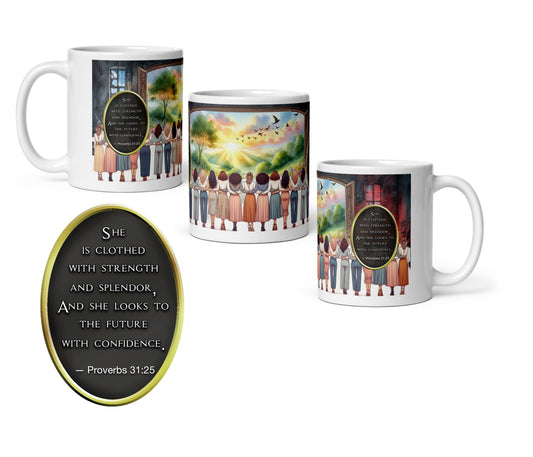 JW.ORG “”. 11 oz OR 15 0z. Jw gifts, Ceramic. Mugs. “She is clothed with strength.” Pro.31:25