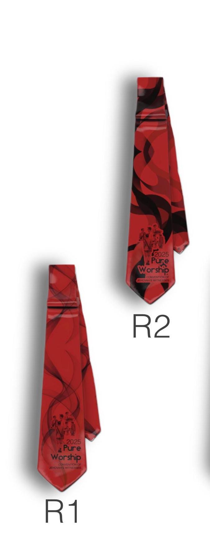 JW theme Neckties 2025 Regional Convention "Pure Worship" standard size 58” custom jw.org neckties. # cream, blue, red white.