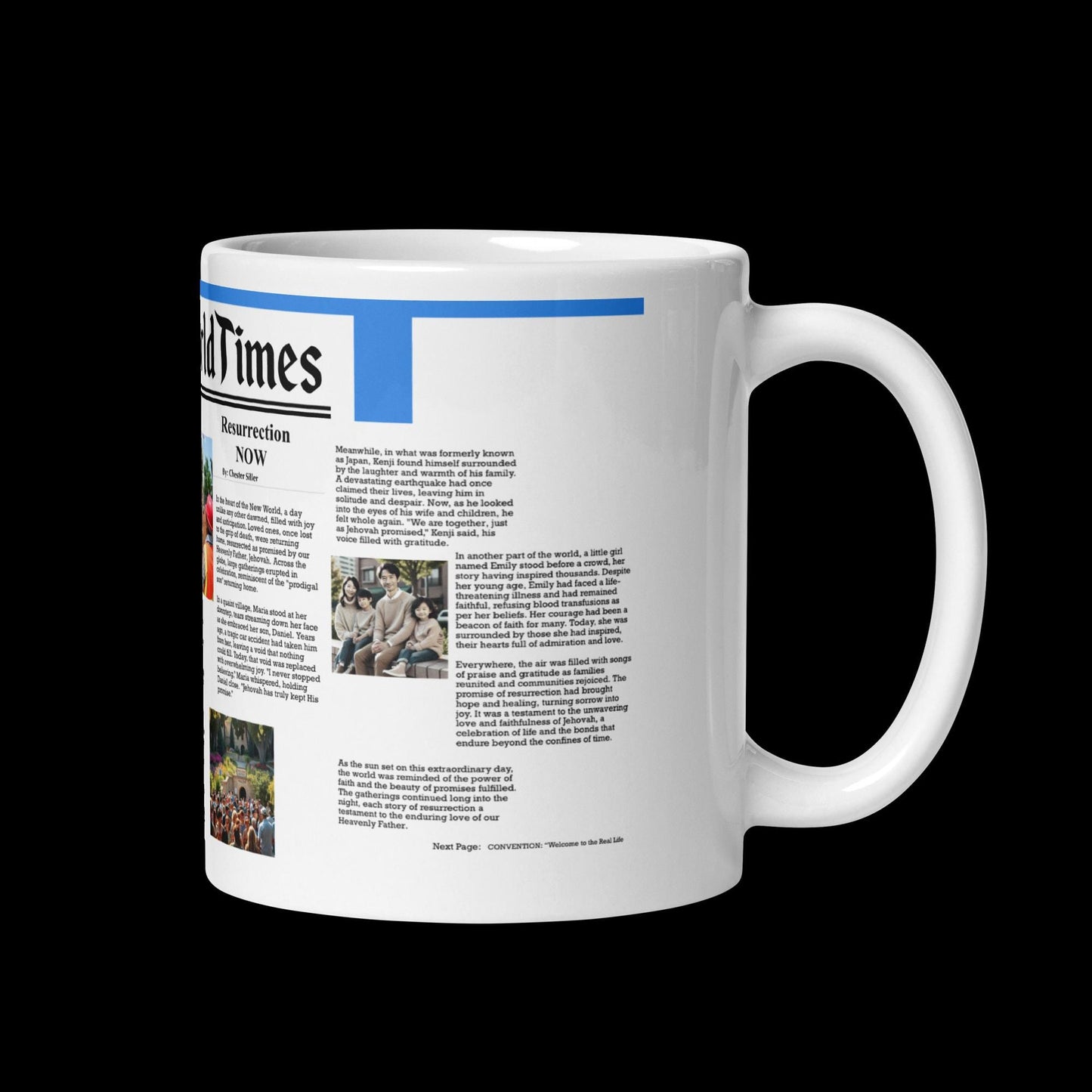 JW.ORG "New world Times" 11 & 15 oz mug. Jw pioneer gifts / baptism/Elder Gifts. Imagine the new world