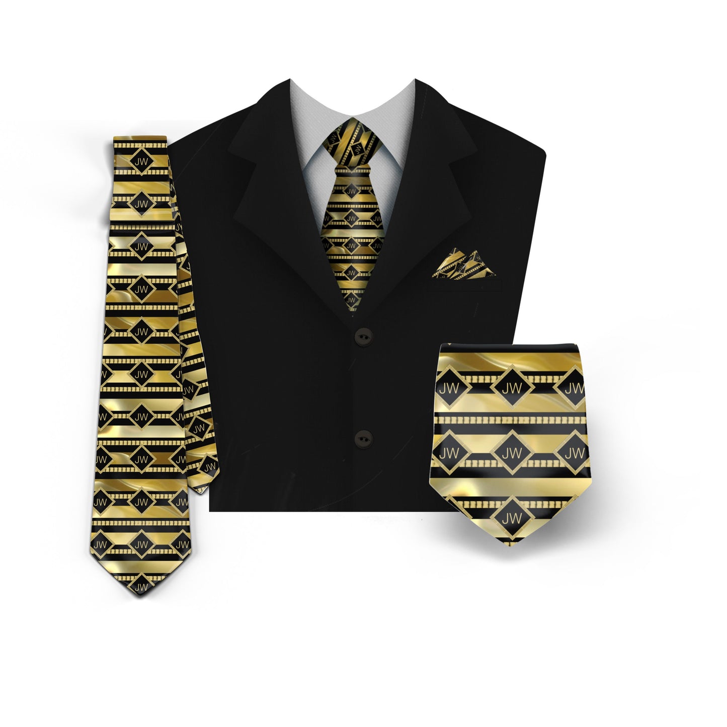 JW theme Neckties “Gold Stripes” JW.ORG neckties. Gift jw gifts