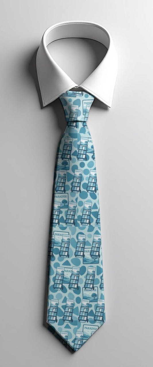 JW theme Neckties "witnessing Cart" standard size 58" or XL 62” custom jw.org neckties. Gift, Pioneer School. # witness cart white blue