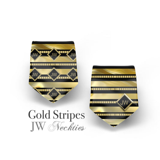 JW theme Neckties  “Gold Stripes” JW.ORG neckties. Gift jw gifts