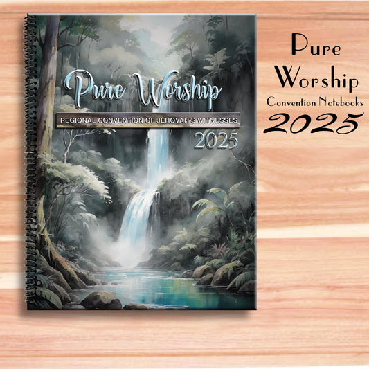 JW notebook . 2025 Regional Convention.  “Pure Worship ” program block ready notebook. 8.5 x 11 standard . #8. Paradise