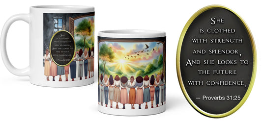 JW.ORG “”. 11 oz OR 15 0z. Jw gifts, Ceramic. Mugs. “She is clothed with strength.” Pro.31:25