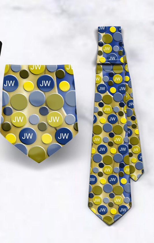JW theme Neckties  “Circles dots” JW.ORG neckties. Gift jw gifts
