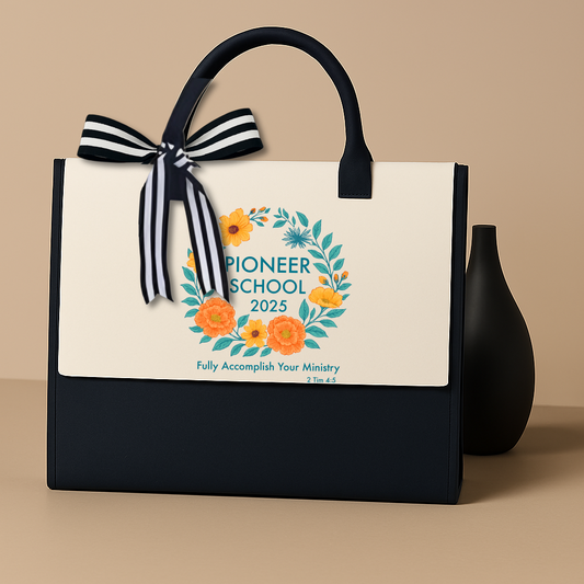 JW Pioneer school modern tote bag. 15.8 × 11.8 × 6.8 inches