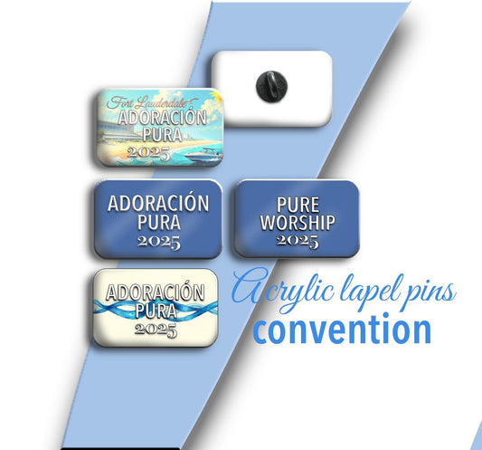 JW Lapel pin . 1”X1” Regional Convention “Declare the good news ” 2024 - acrylic.