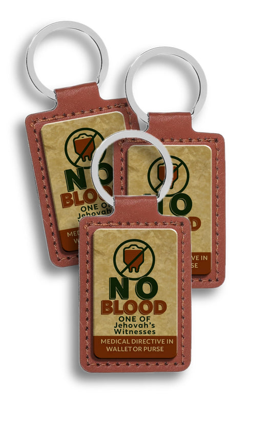 Jw theme keychains Pu leather , JW.Org  NO BLOOD on of Jehovah’s Witnesses.
